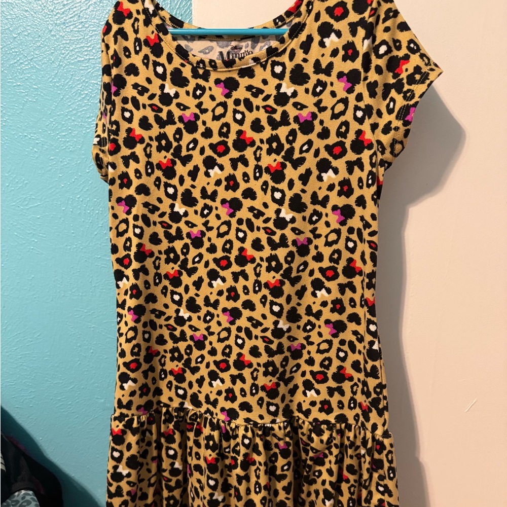 Disney Girls' Leopard Minnie Mouse Print Dress